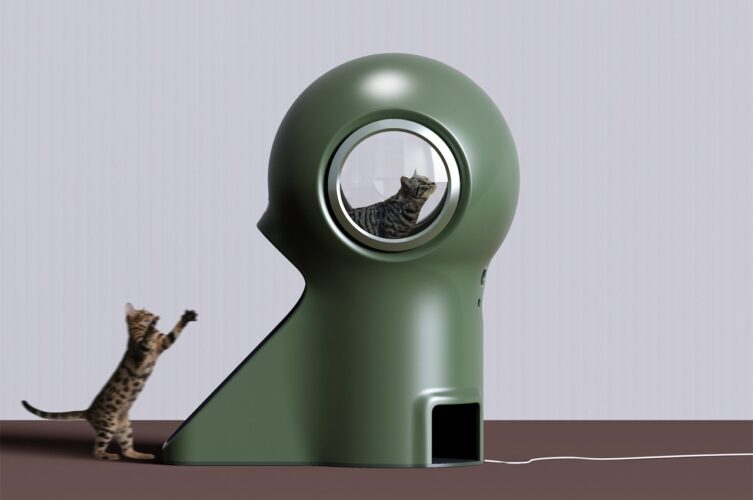 Esta Câmara De Secagem Para Gatos Funciona Como Uma Sauna Para Felinos E Funciona Como Uma Torre Para Gatos