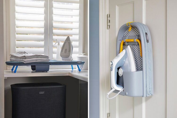 Confira Esta Elegante Mesa De Engomar Dobrável Que é Montada Na Parede E Permite Que Você Encaixe Seu Ferro