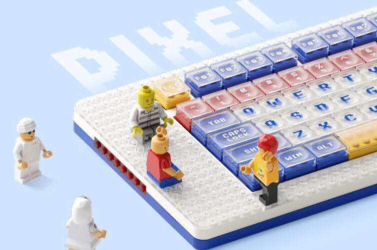 MelGeek Pixel Permite Que Você Personalize Seu Teclado Usando Tijolos E Minifigs Semelhantes A LEGO