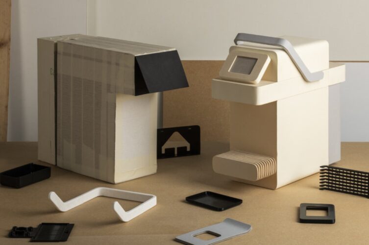 O Conceito Minimalista Da Máquina De Café Emite Vibrações De Design Brutalista