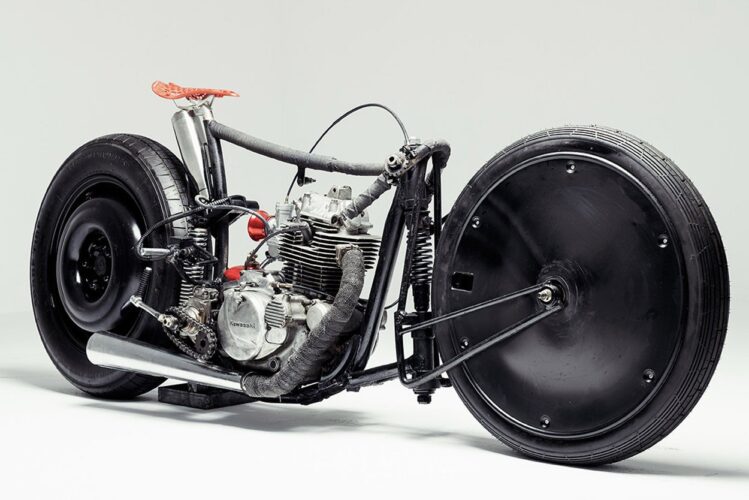 Esta Motocicleta Barebones é Uma Mistura Maluca De Bicicleta, Corrida De Velocidade E Bicicleta Suja