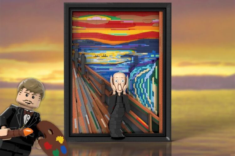 A Versão LEGO De ‘O Grito’, A Pintura Icônica De Edvard Munch, Parece Mais Perturbadora Do Que A Original
