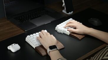 O teclado mecânico sem fio dividido NocFree Lite é um equipamento tecnológico audaciosamente personalizável