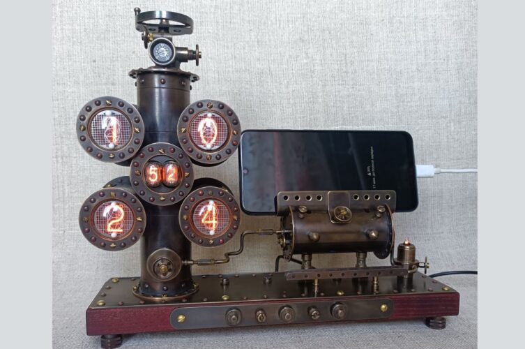 Relógio De Mesa Com Aparência Vintage Feito à Mão Com Materiais De Latão E Cobre