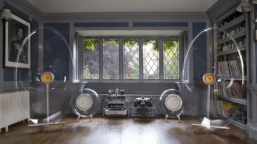 Enormes alto-falantes transparentes oferecem uma maneira estranha, mas bonita, de curtir música