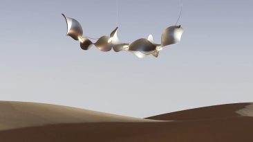 A luminária Dune adiciona uma luminária inspirada no deserto à sua casa