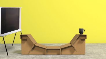 Cuna Furniture transforma sua caixa de TV em móveis multifuncionais sustentáveis